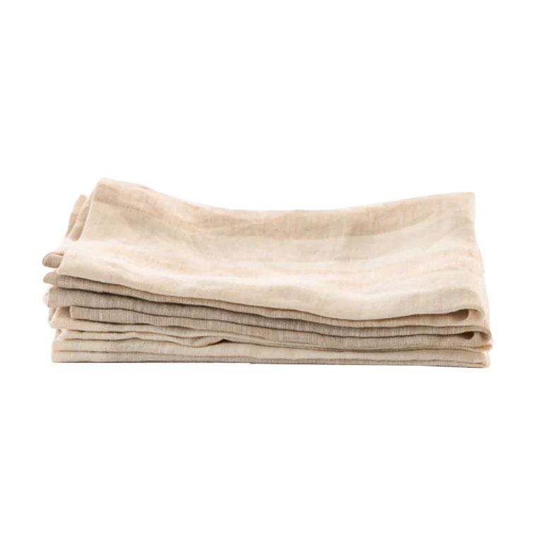 Home Lab 100% French Flax Linen Napkin Set Of 4